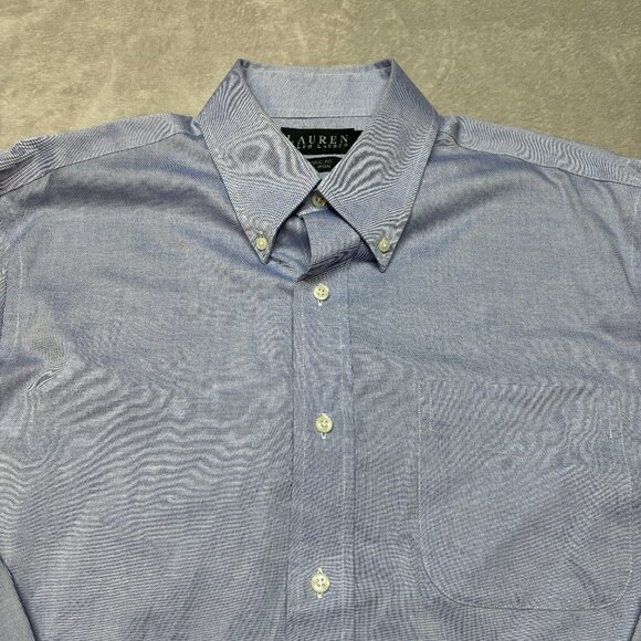 Lauren Ralph Lauren Shirt Classic Fit Non‎ Iron Button Down Mens 16 1/2 32/33 - Picture 1 of 7